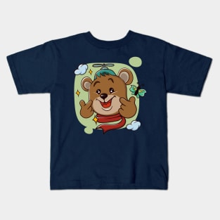 cute bear illustration of facial expression (it's me) Kids T-Shirt